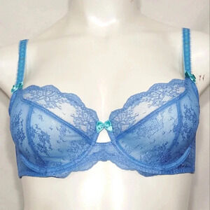 34DD Paramour 115005 Captivate Underwire‎ Bra Lake Blue NWT